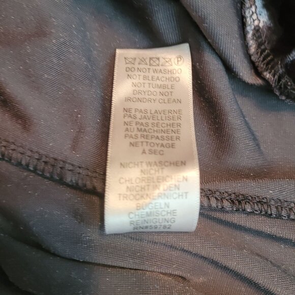 Adrianna Papell Crushed Velvet Top L Puff Sleeve Tie Wash Smokey Blue Shimmer - Picture 5 of 10